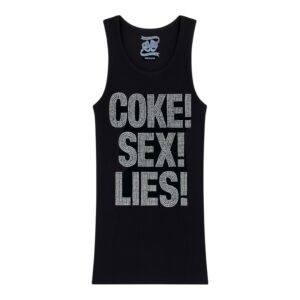 Coke Sex Lies Rhinestone Tank