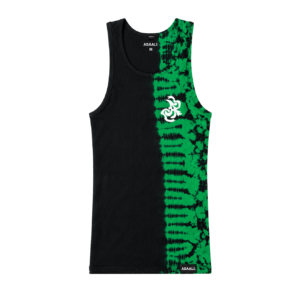 Green Tie Dye A Logo Tank Top