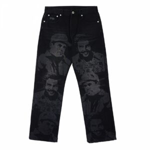 Laser Engraved Cartel Denim Jeans