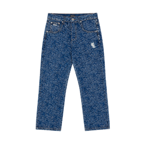 Monogram All Over Print Denim Jeans