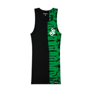 Slime Green Tie Dye A Logo Tank Top