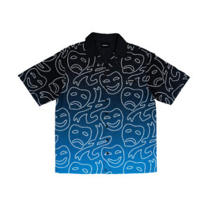 Laugh Now Cry Later Gradient Button Up